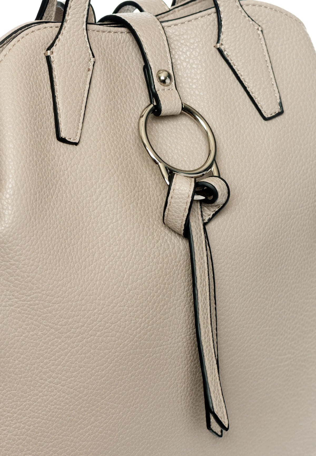 Ring Luxe Leather Backpack - Grey