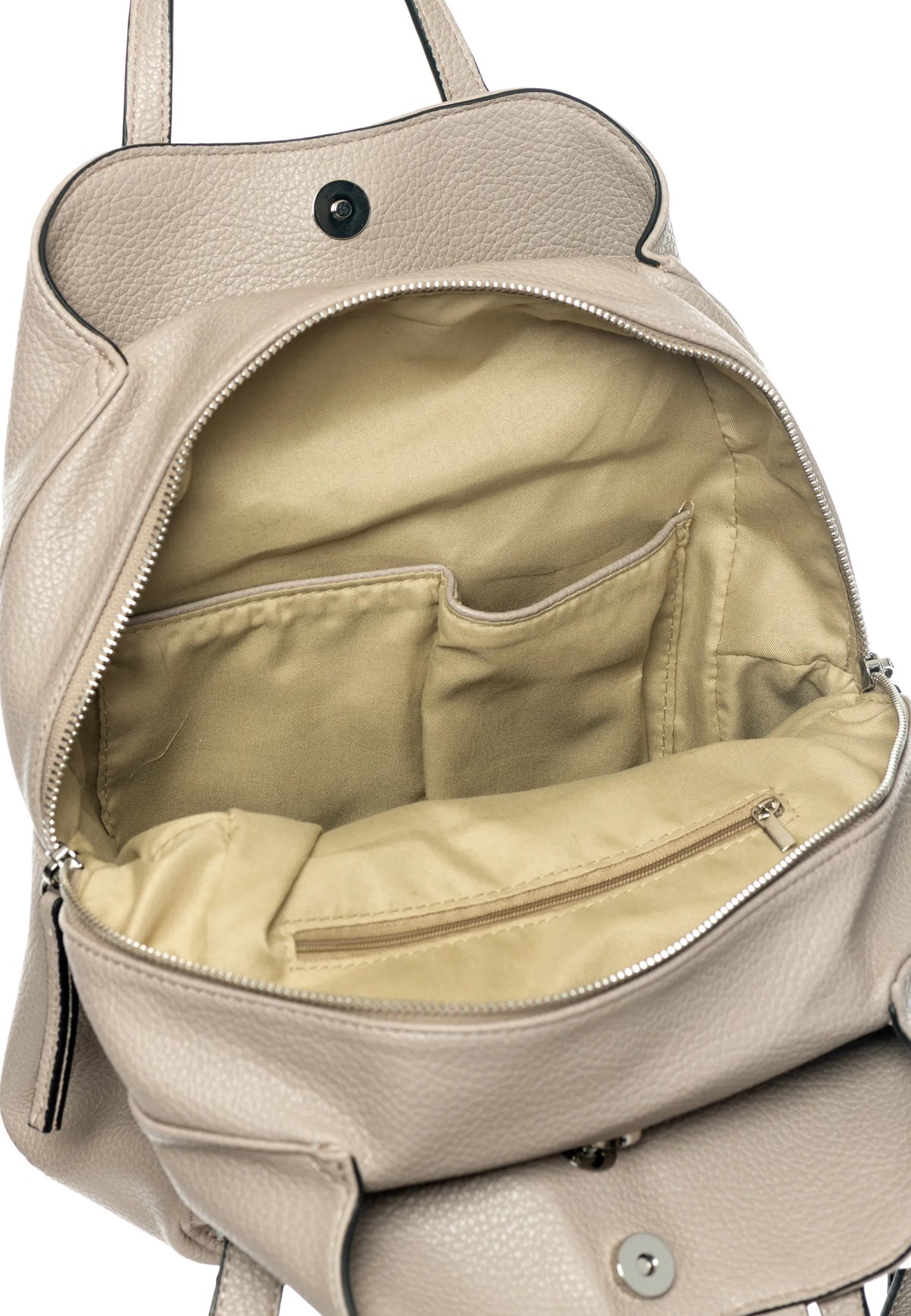 Ring Luxe Leather Backpack - Grey