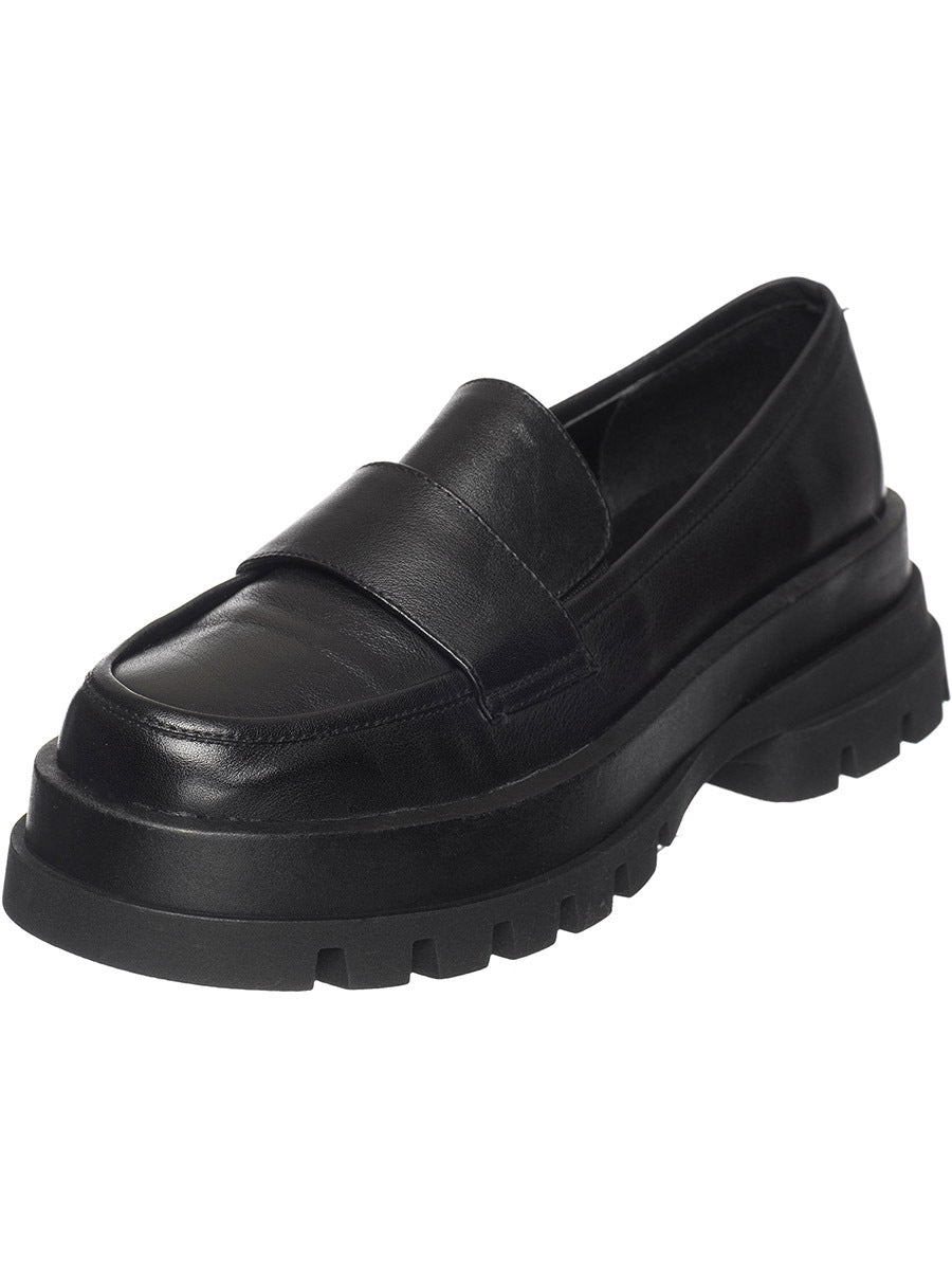 Classic Platform Penny Loafers – Black