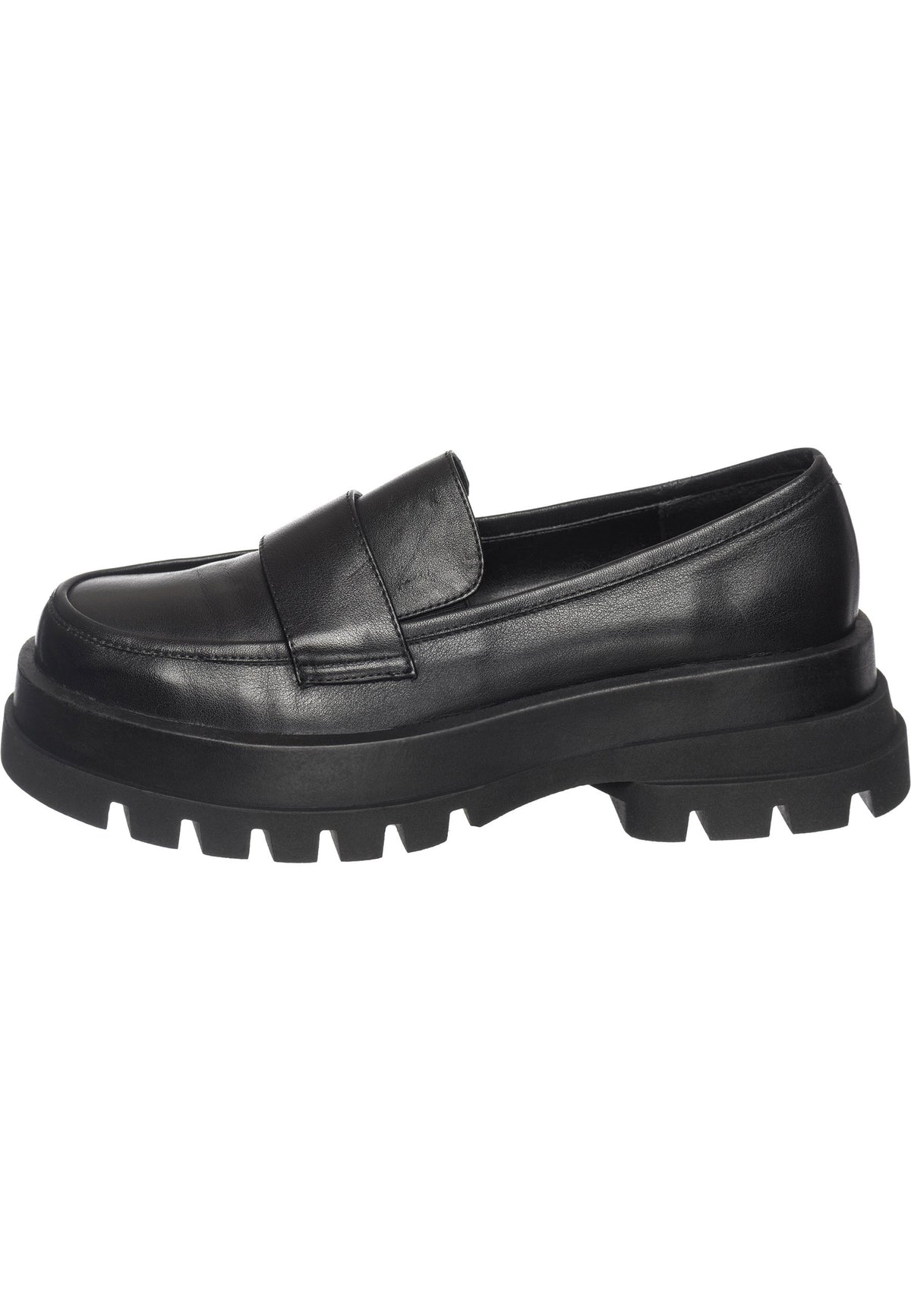 Classic Platform Penny Loafers – Black