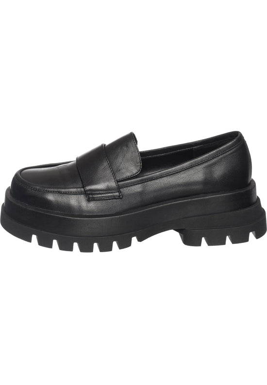 Classic Platform Penny Loafers – Black