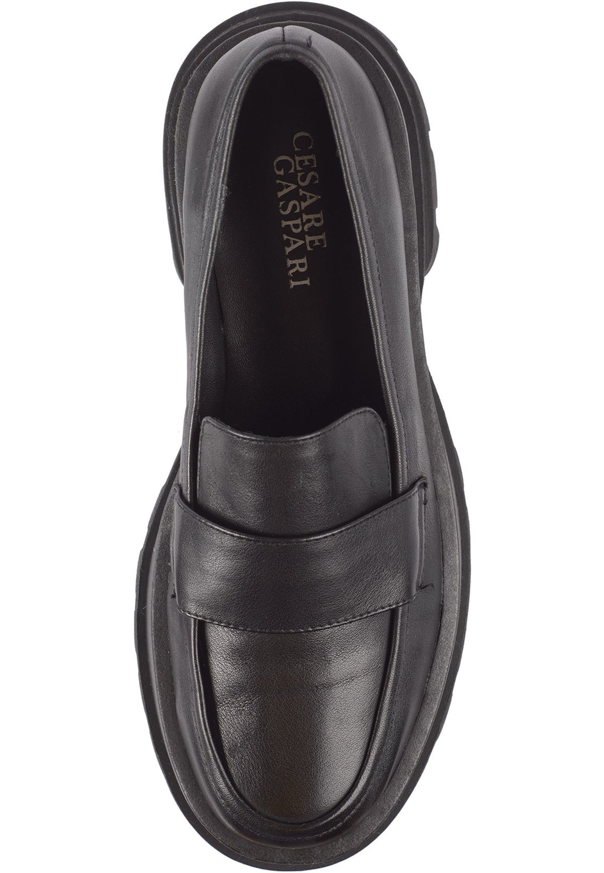 Classic Platform Penny Loafers – Black