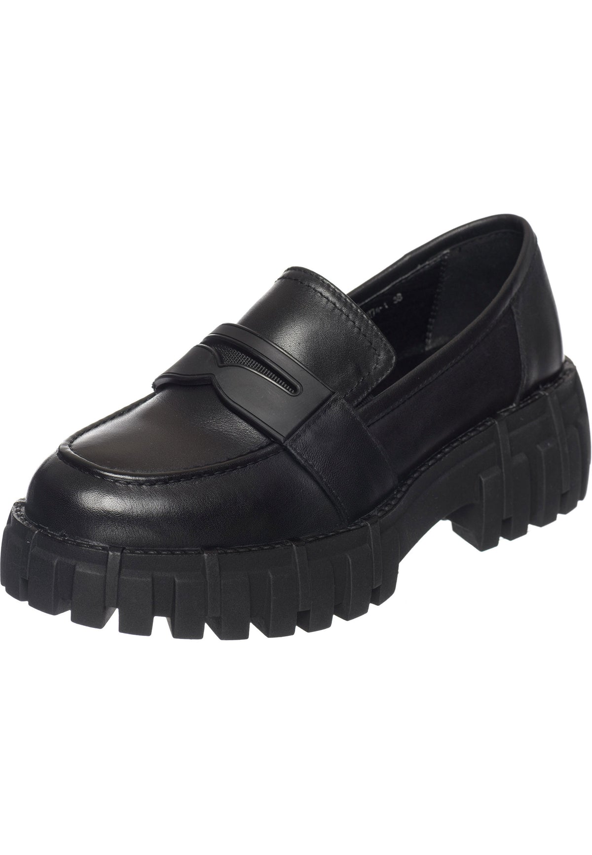 Edge Grip Platform Loafers – Black
