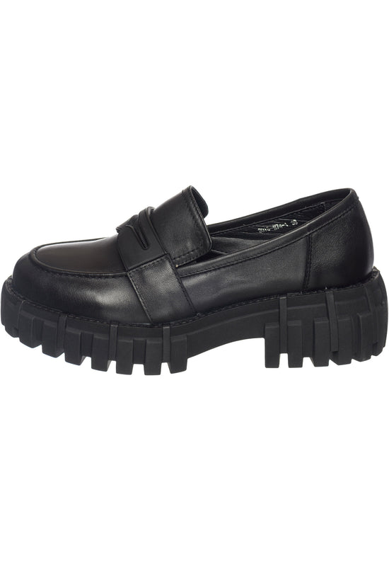 Edge Grip Platform Loafers – Black