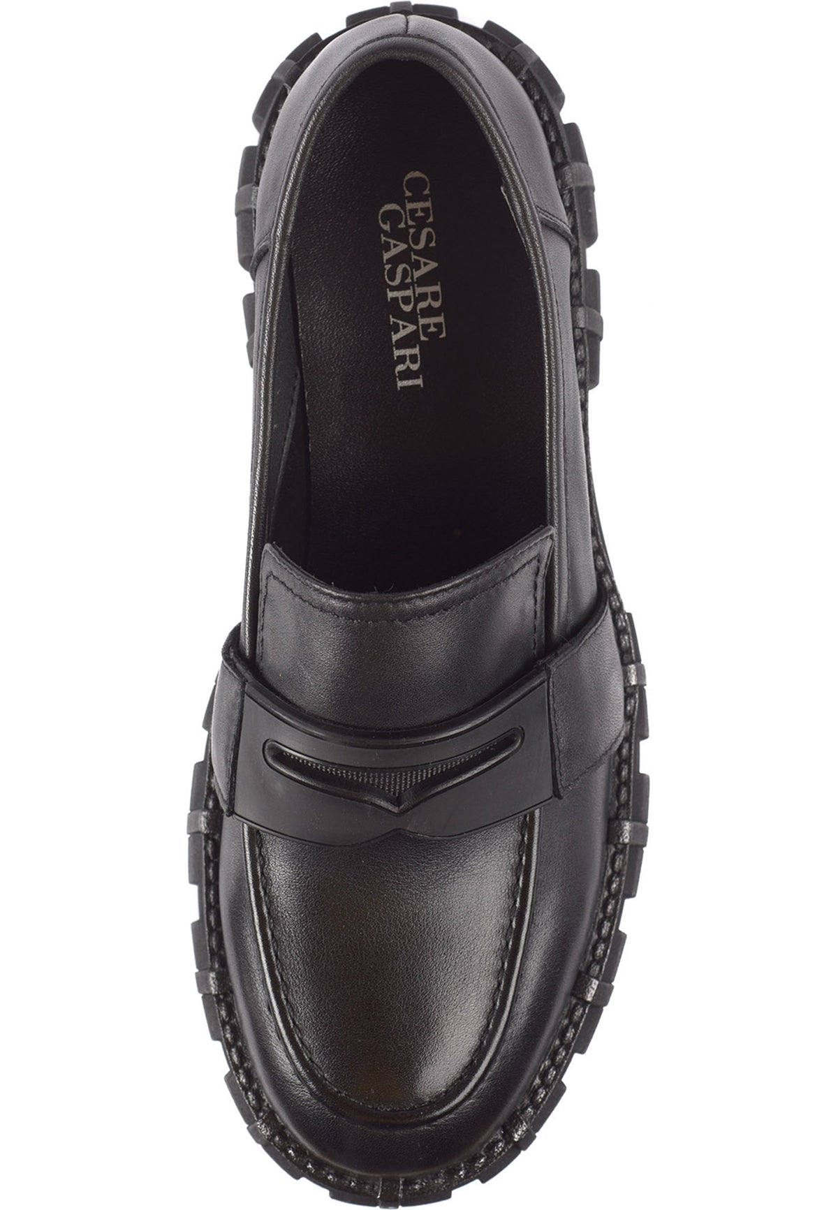 Edge Grip Platform Loafers – Black