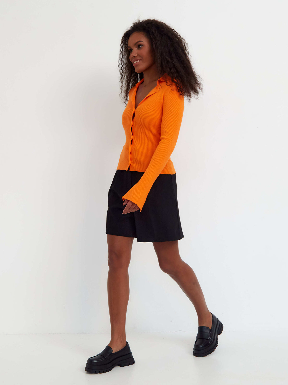 Classic Platform Penny Loafers – Black