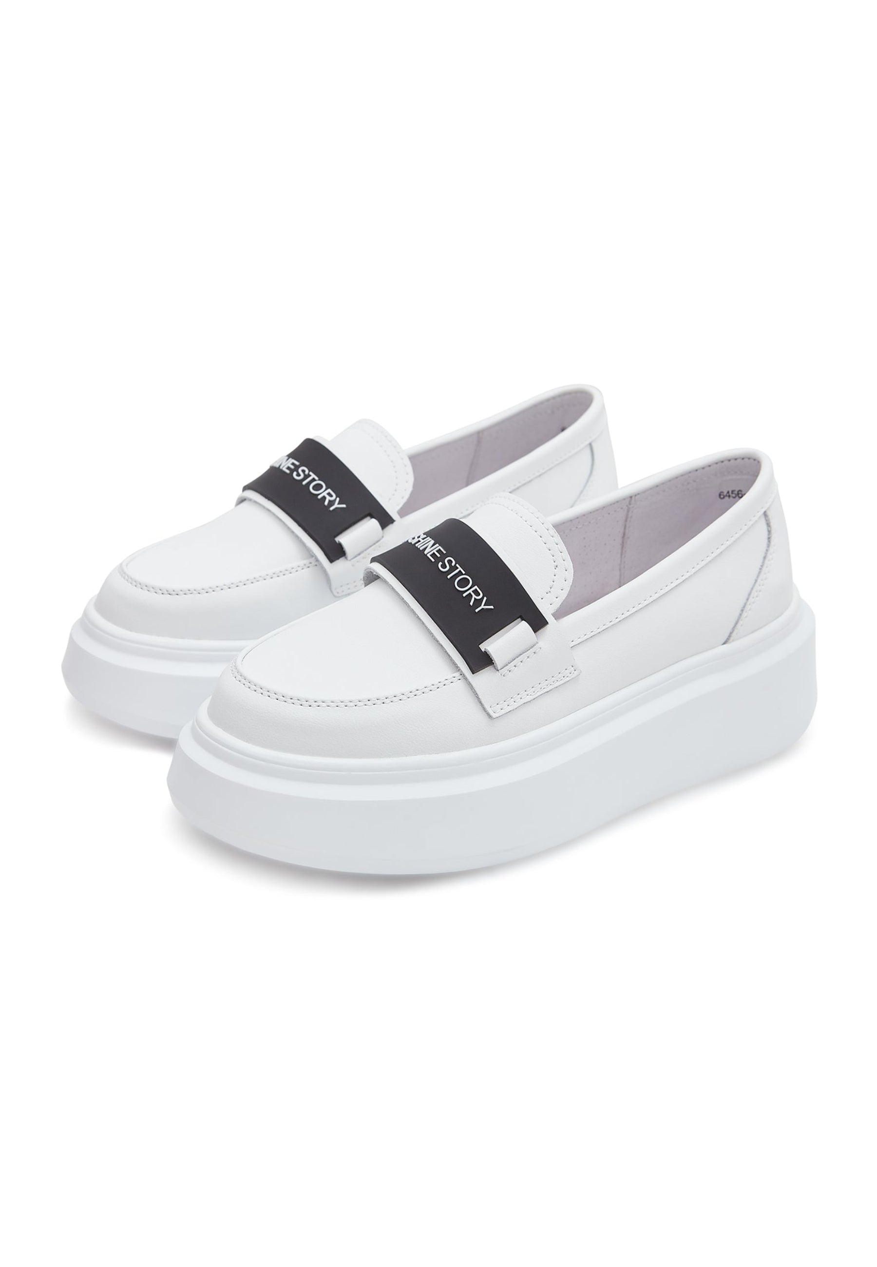 Platform Slip-On Loafers - White