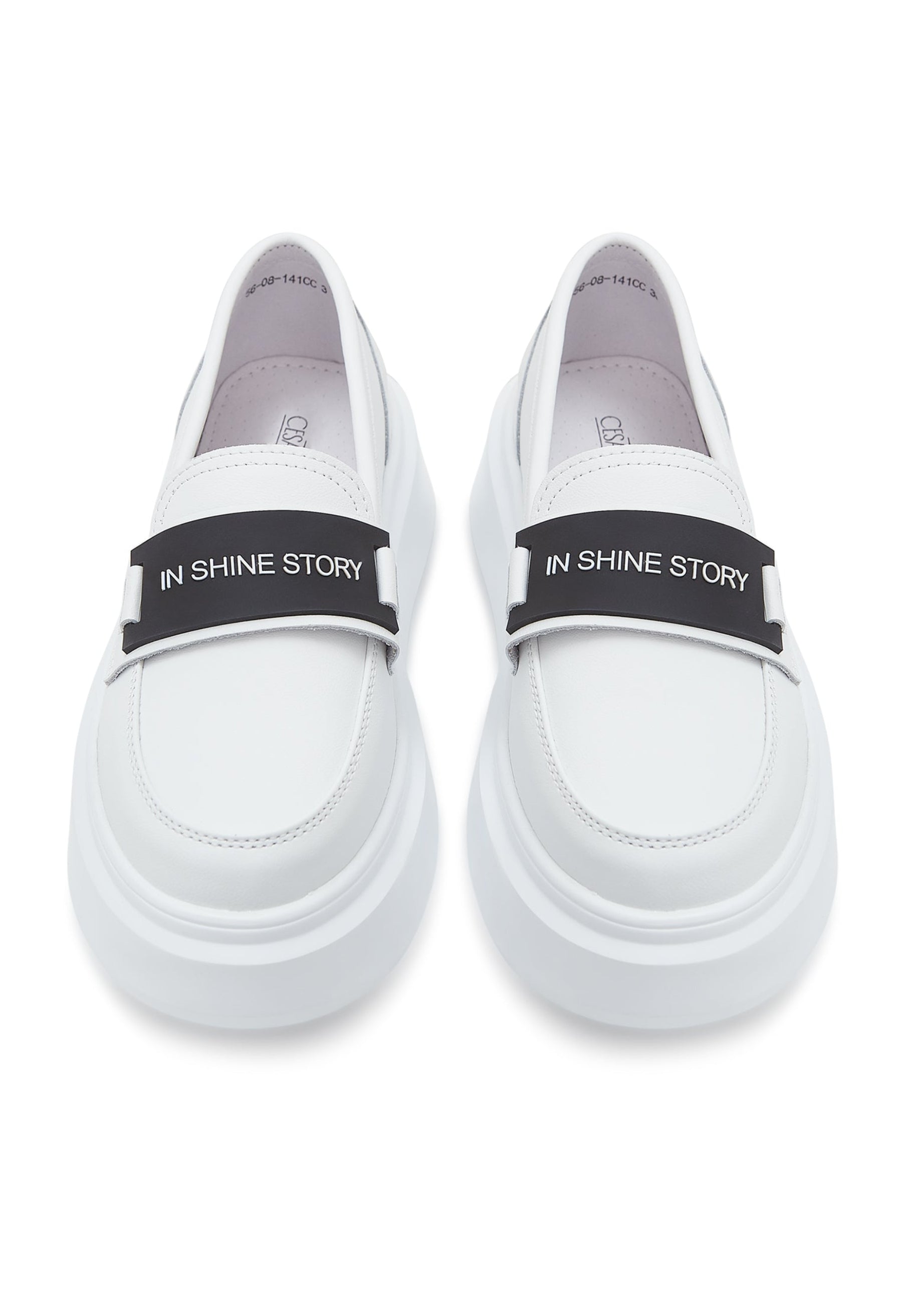 Platform Slip-On Loafers - White