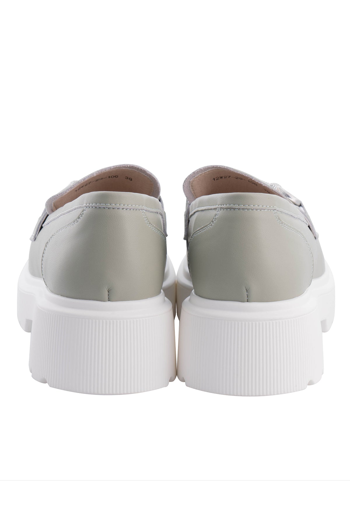 Chain Detail Platform Loafers – Light Green