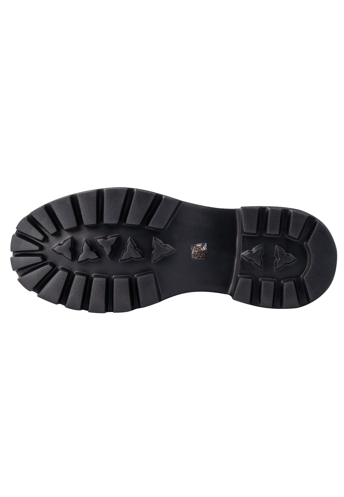 Quilted Grip Platform Loafers – Black