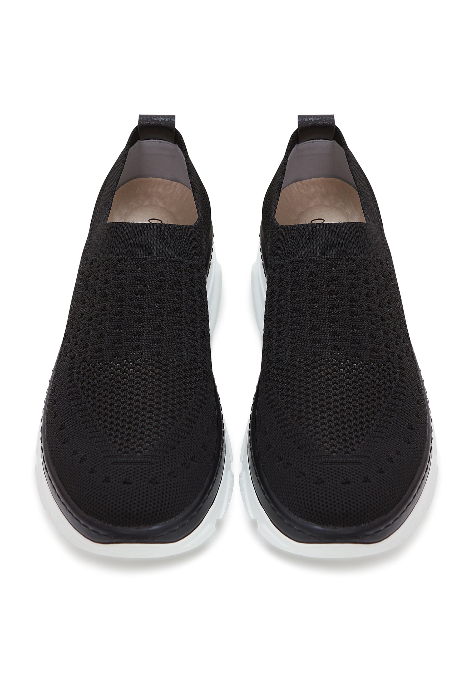 Knit Slip-On Sneakers - Black