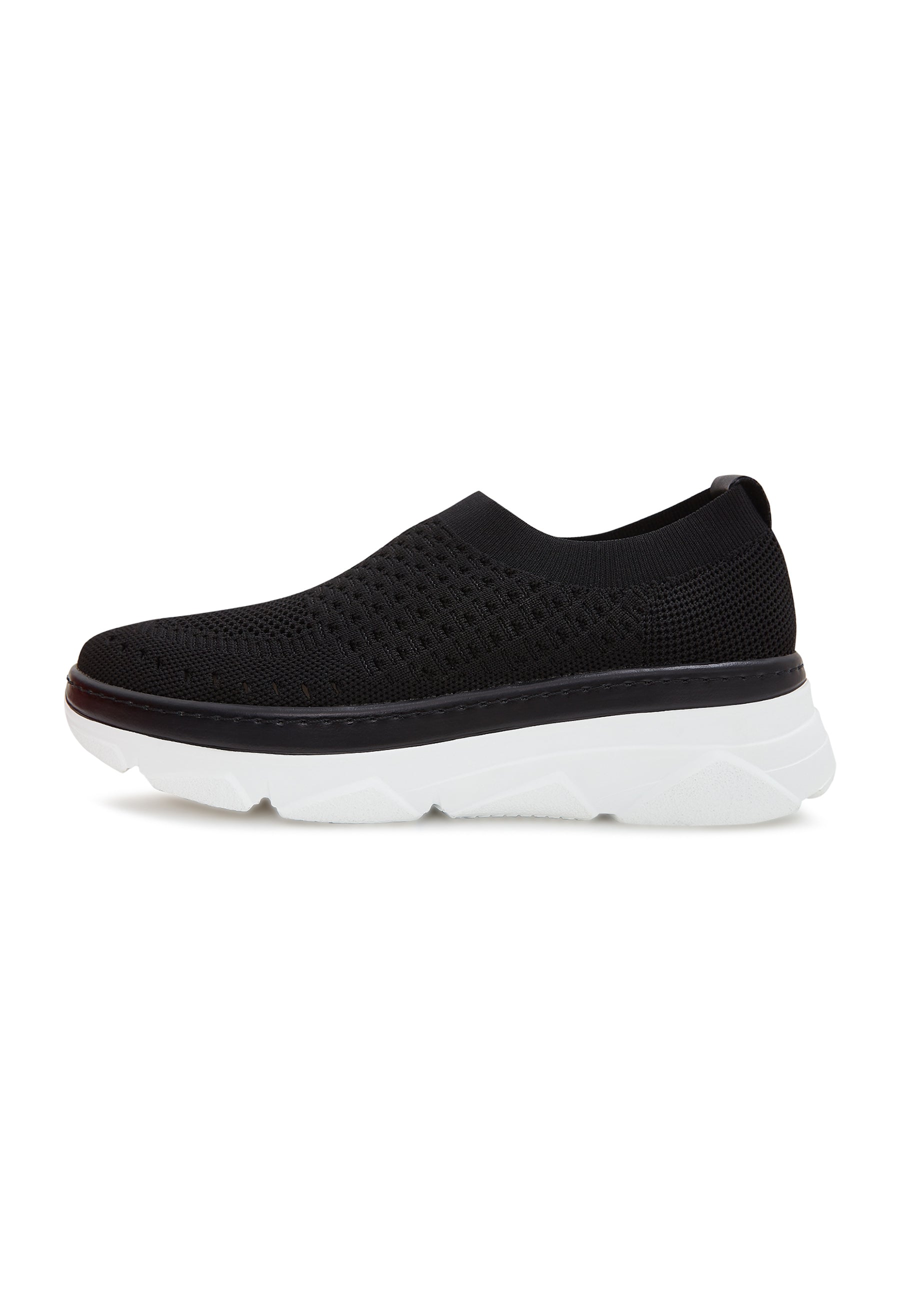 Slip-On-Sneaker aus Strick - Schwarz