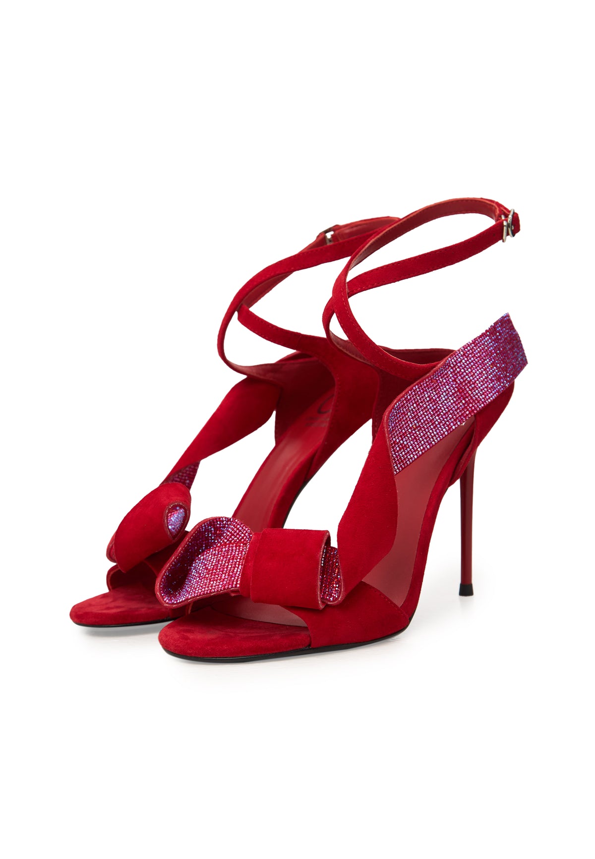 Sandales à talons aiguilles Mireille – Rouge