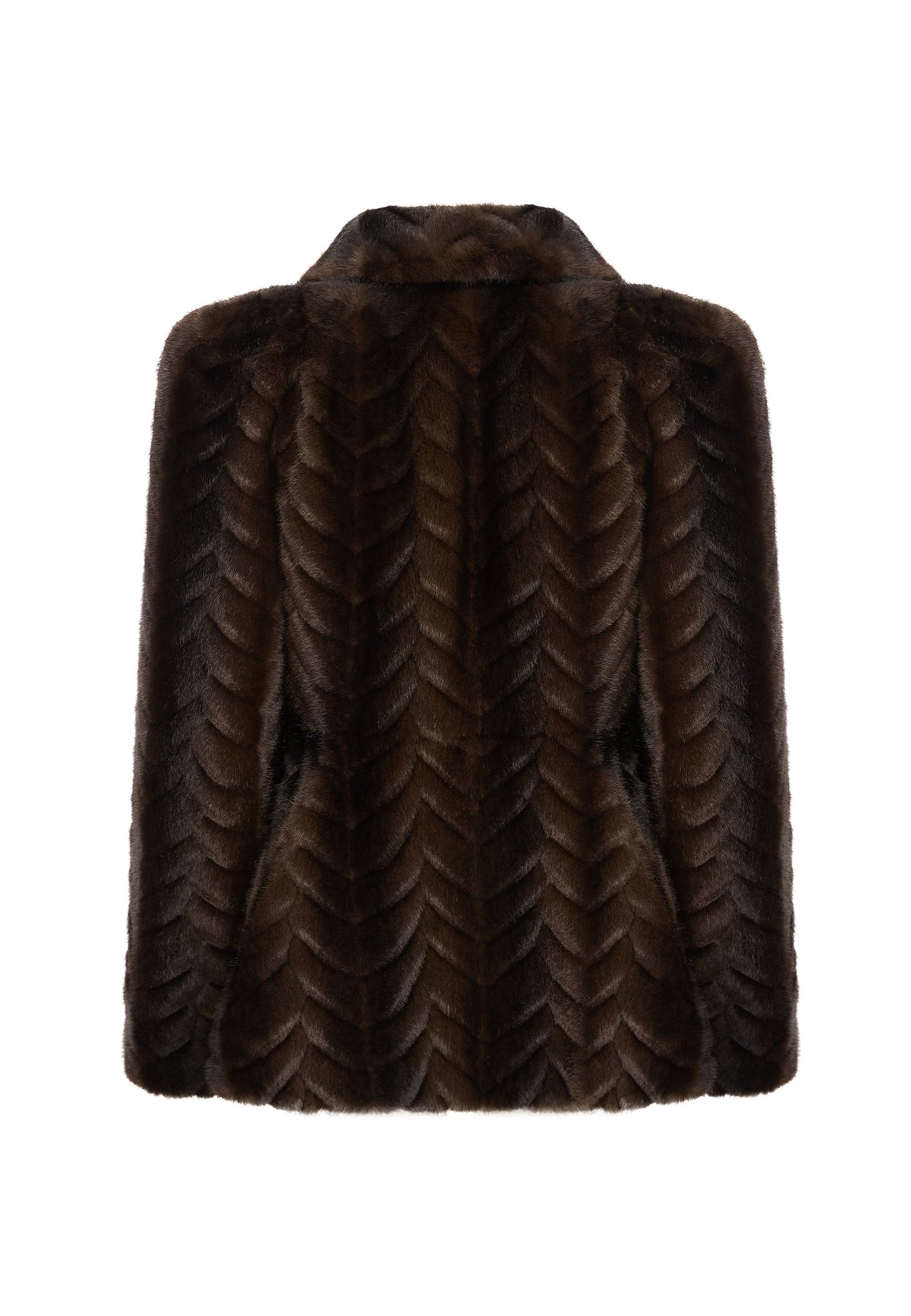 Jacke aus Kunstfell – Braun