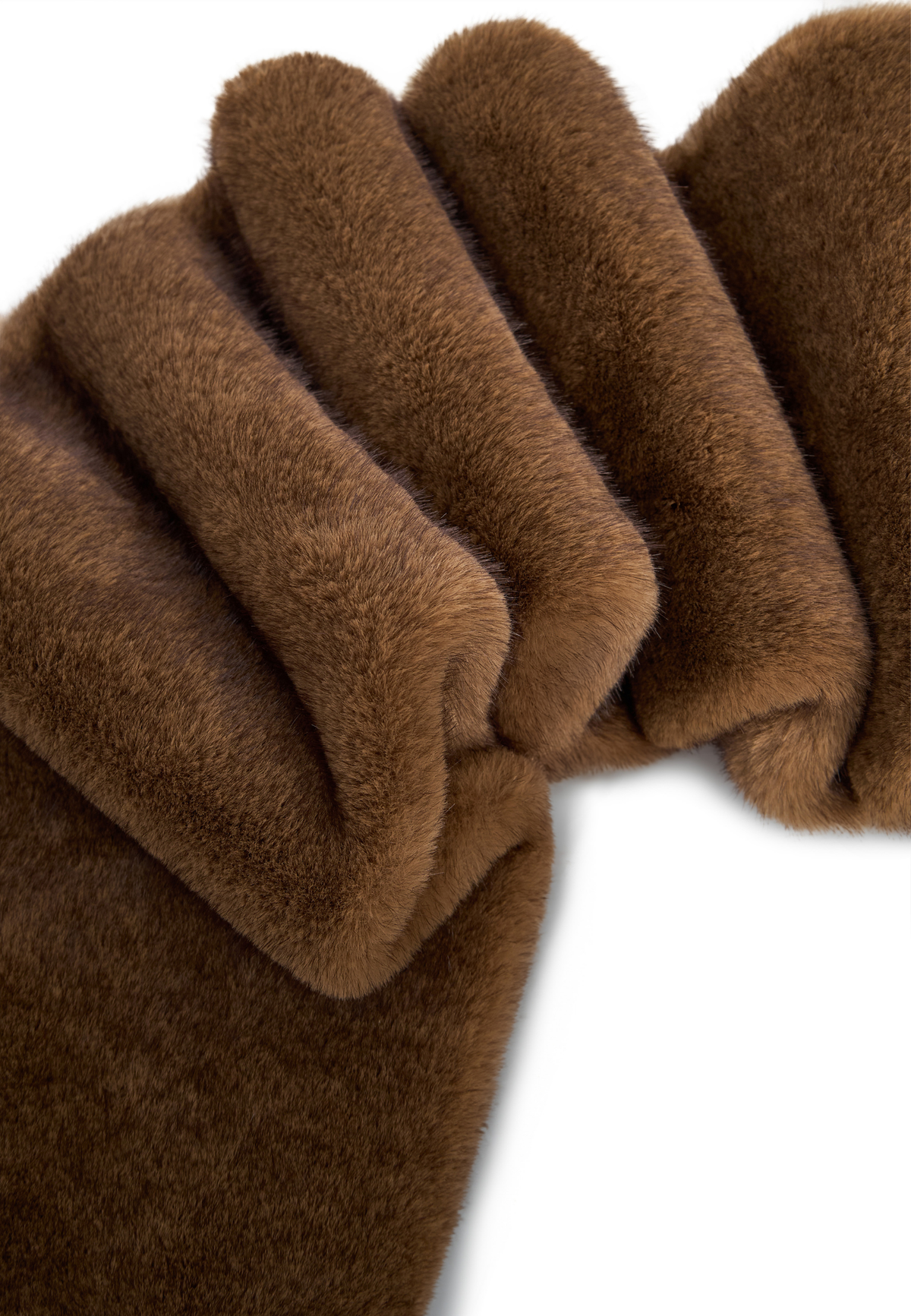 Faux Fur Scarf — Brown