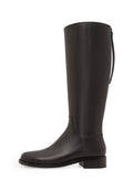 Kniehohe Reitstiefel aus Leder – Schwarz
