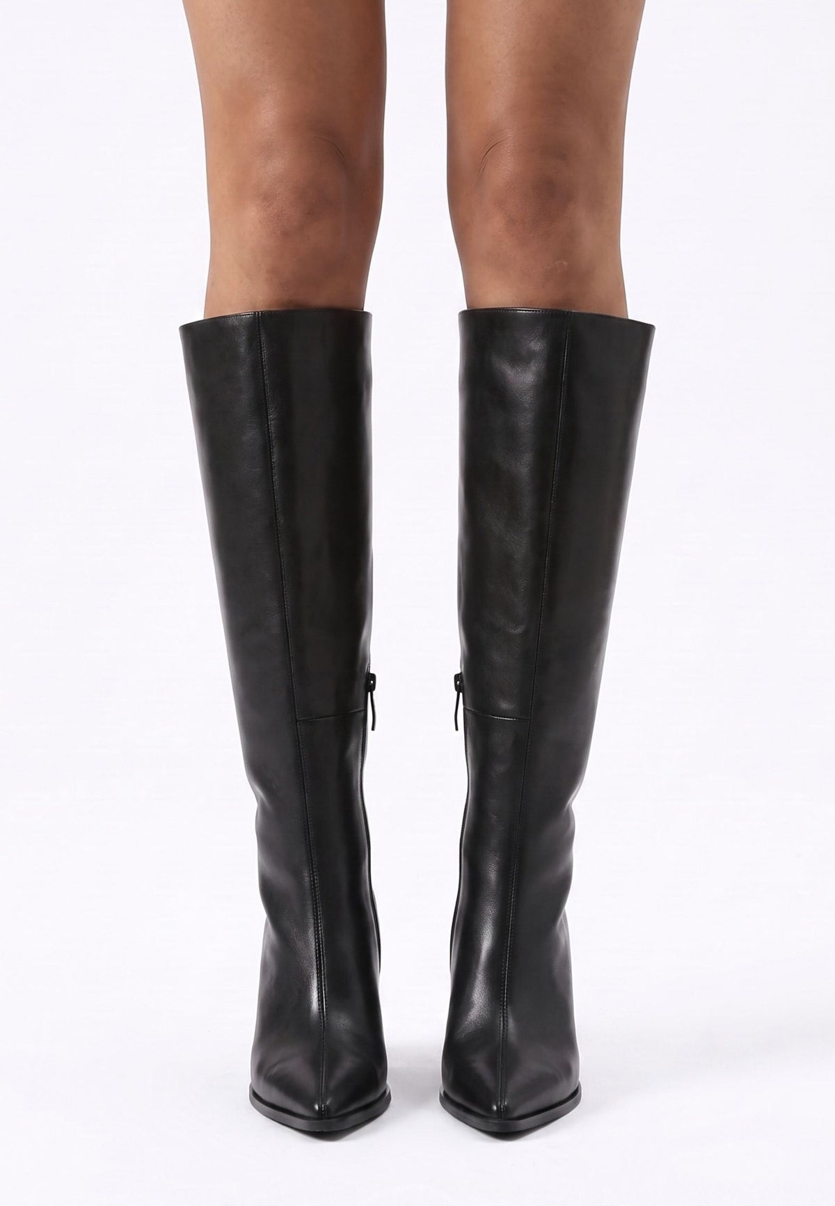 Chunky Block Heel Boots - Black