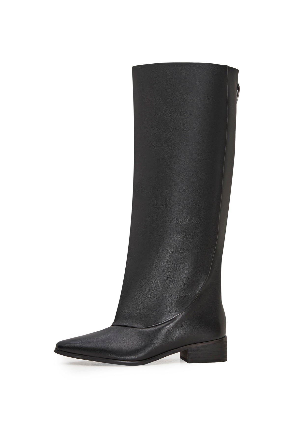 Bottes hautes en cuir à bout pointu