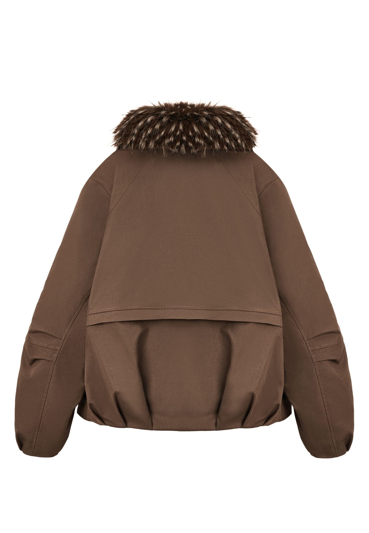 Signature jakke med oversized krave – Brun