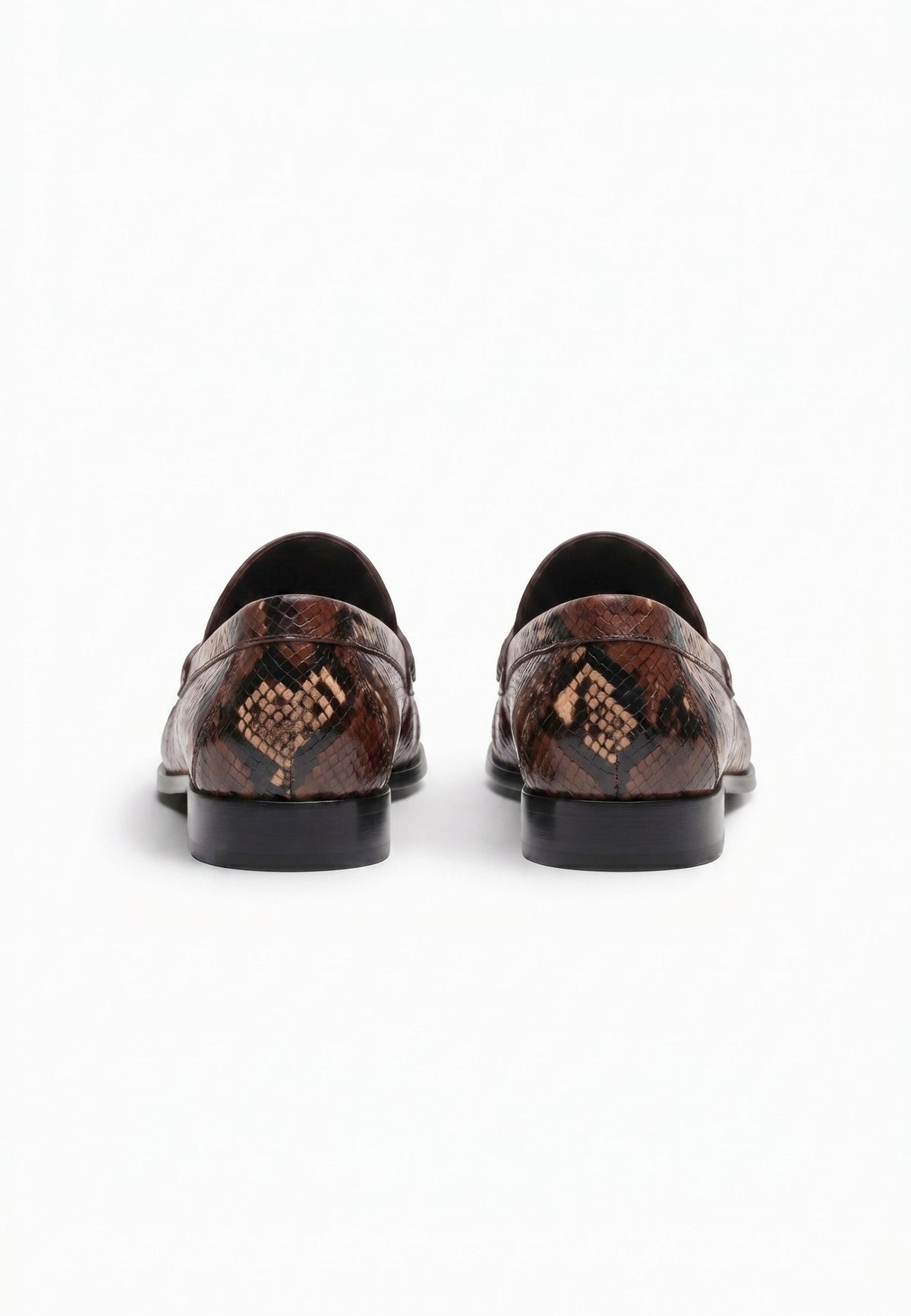 Penny Python Loafers – Brown