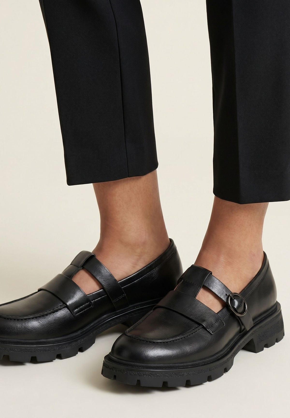 Læder Platform Loafers Marina