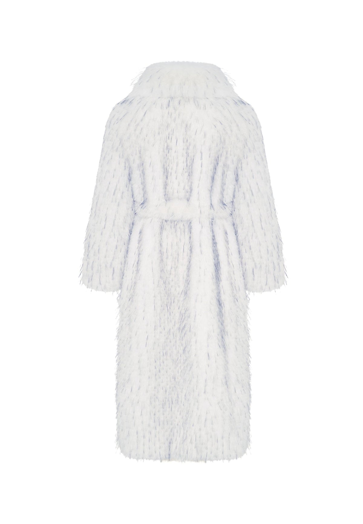 Couture maxi jas van imitatiebont – Sabelbruin