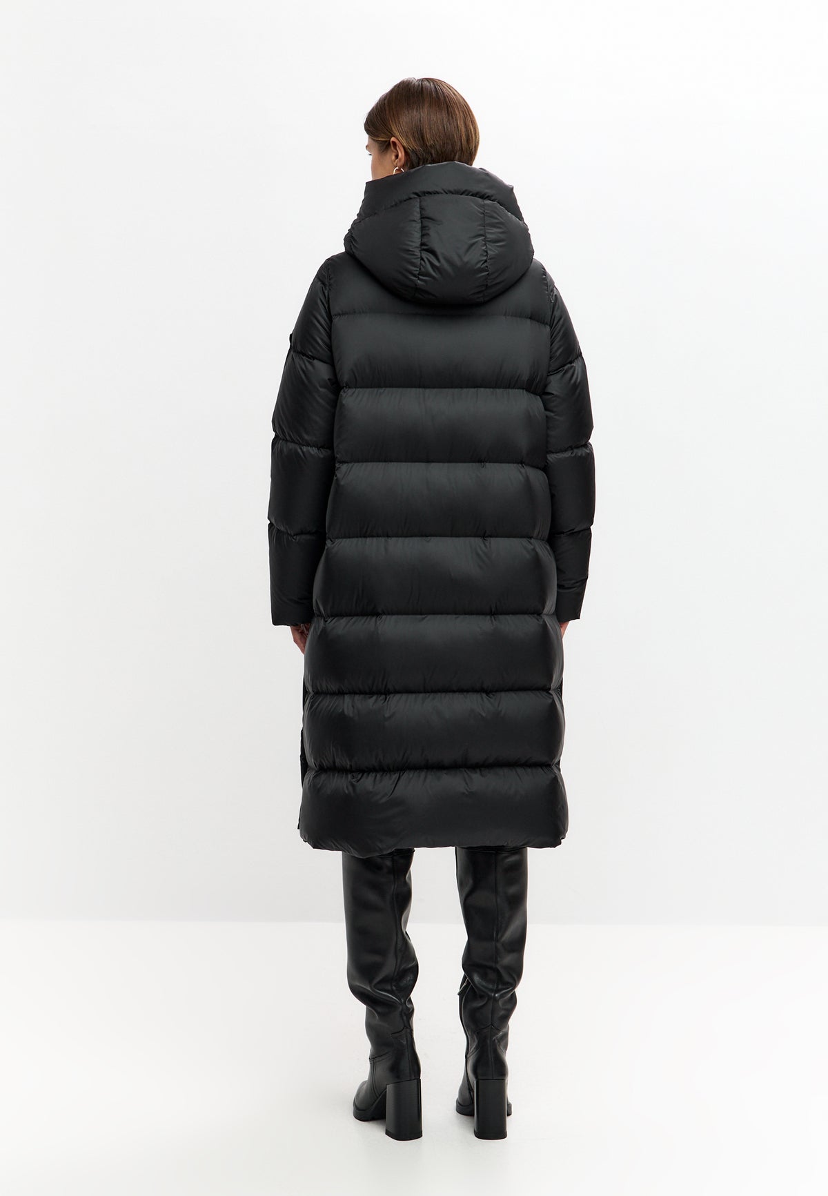 Long Oversized Hooded Down Puffer Coat