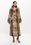 Cappotto maxi in pelliccia sintetica – Leopardo