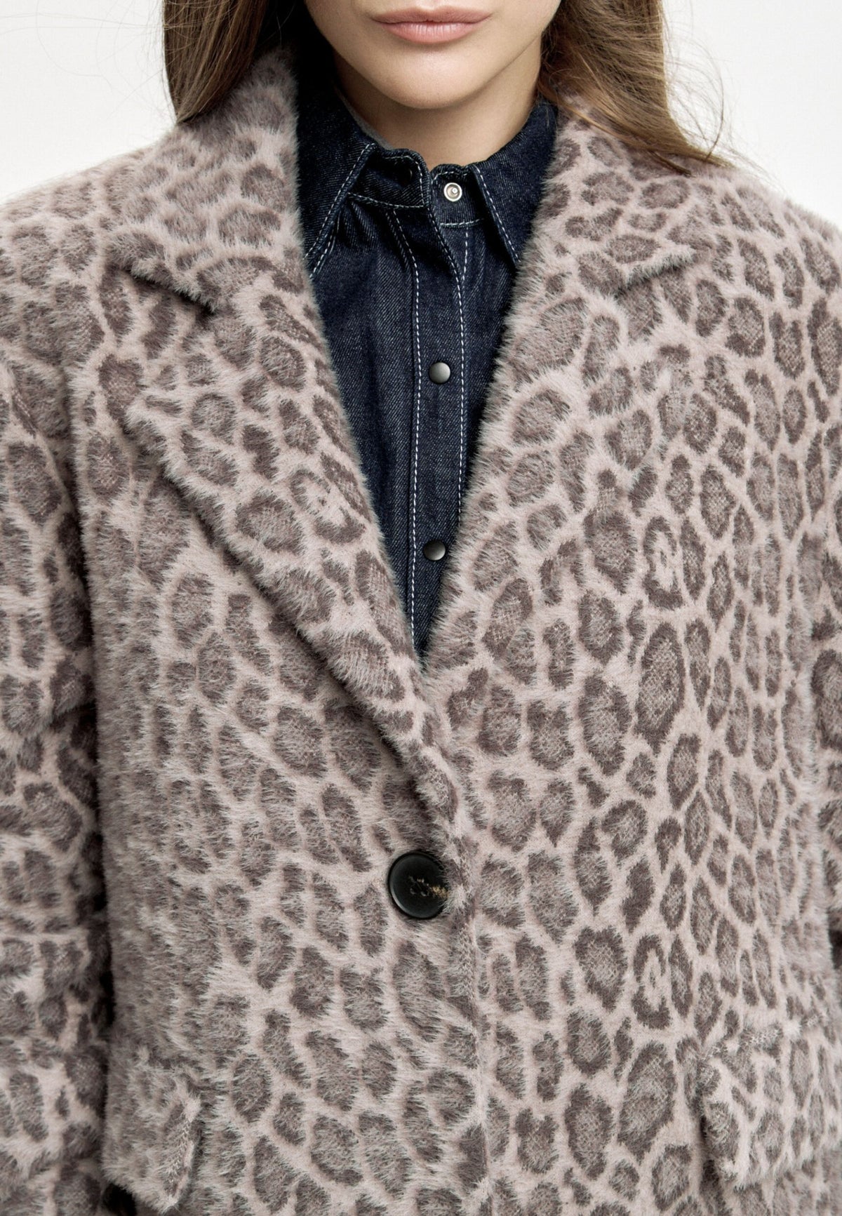 Manteau long en fausse fourrure Bianca - Leopard