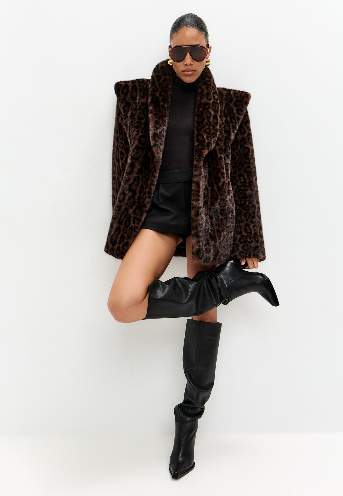 Faux Fur Coat Samarcanda - Leopard