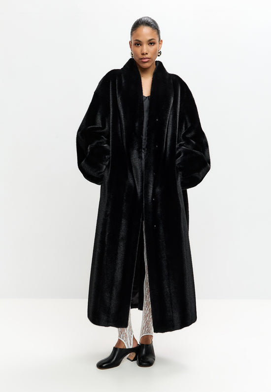 Mantel Noir Luxe – Schwarz