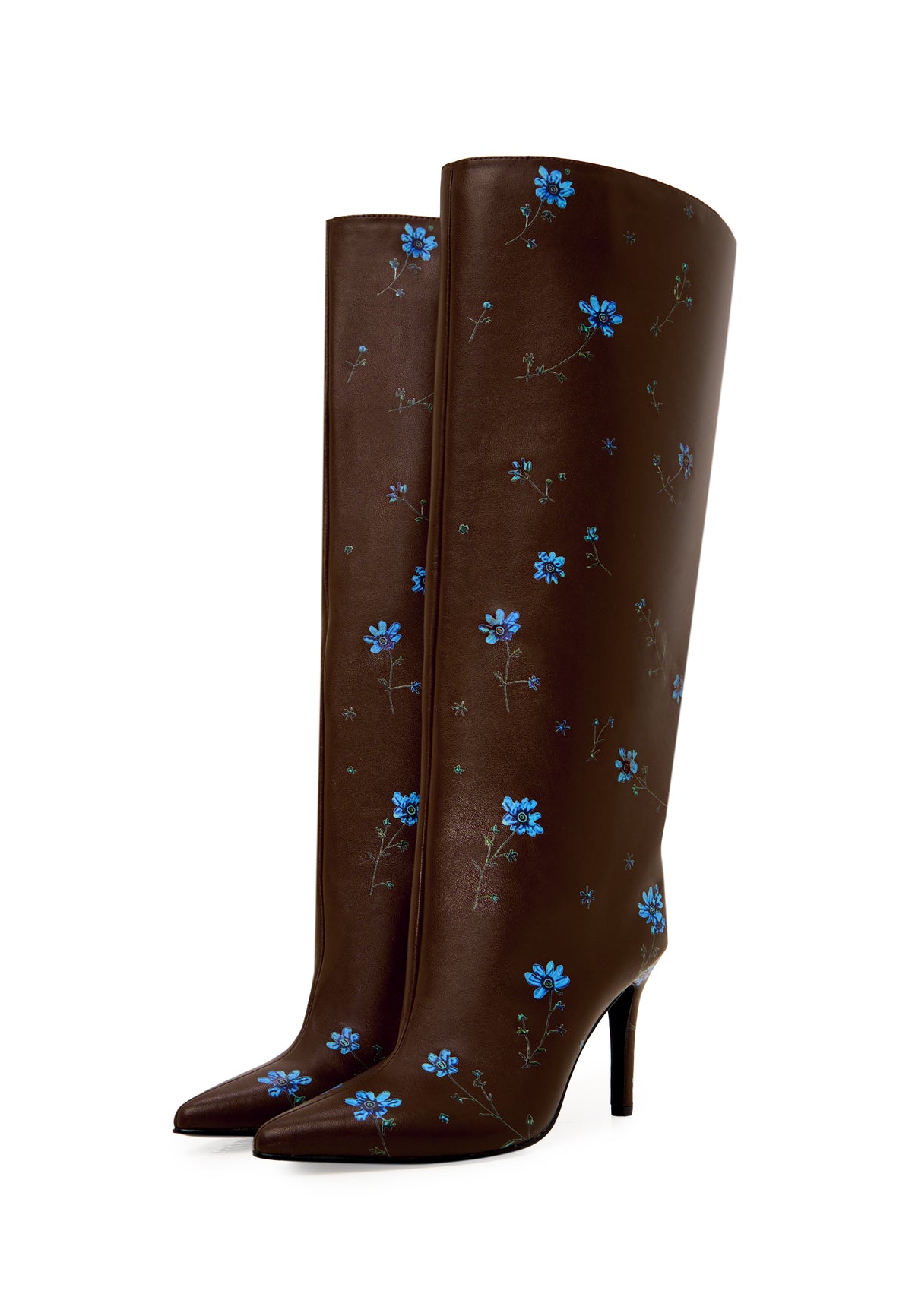 Stivali con tacco a stiletto – Marrone