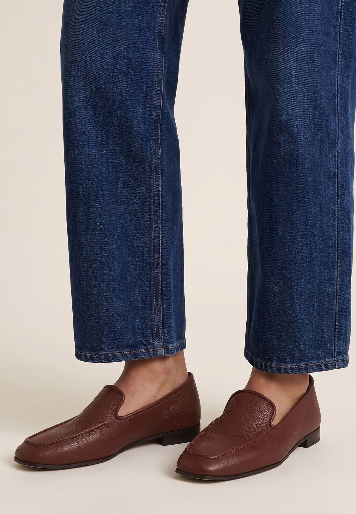 Slip-Ons en cuir de luxe - Bordeaux