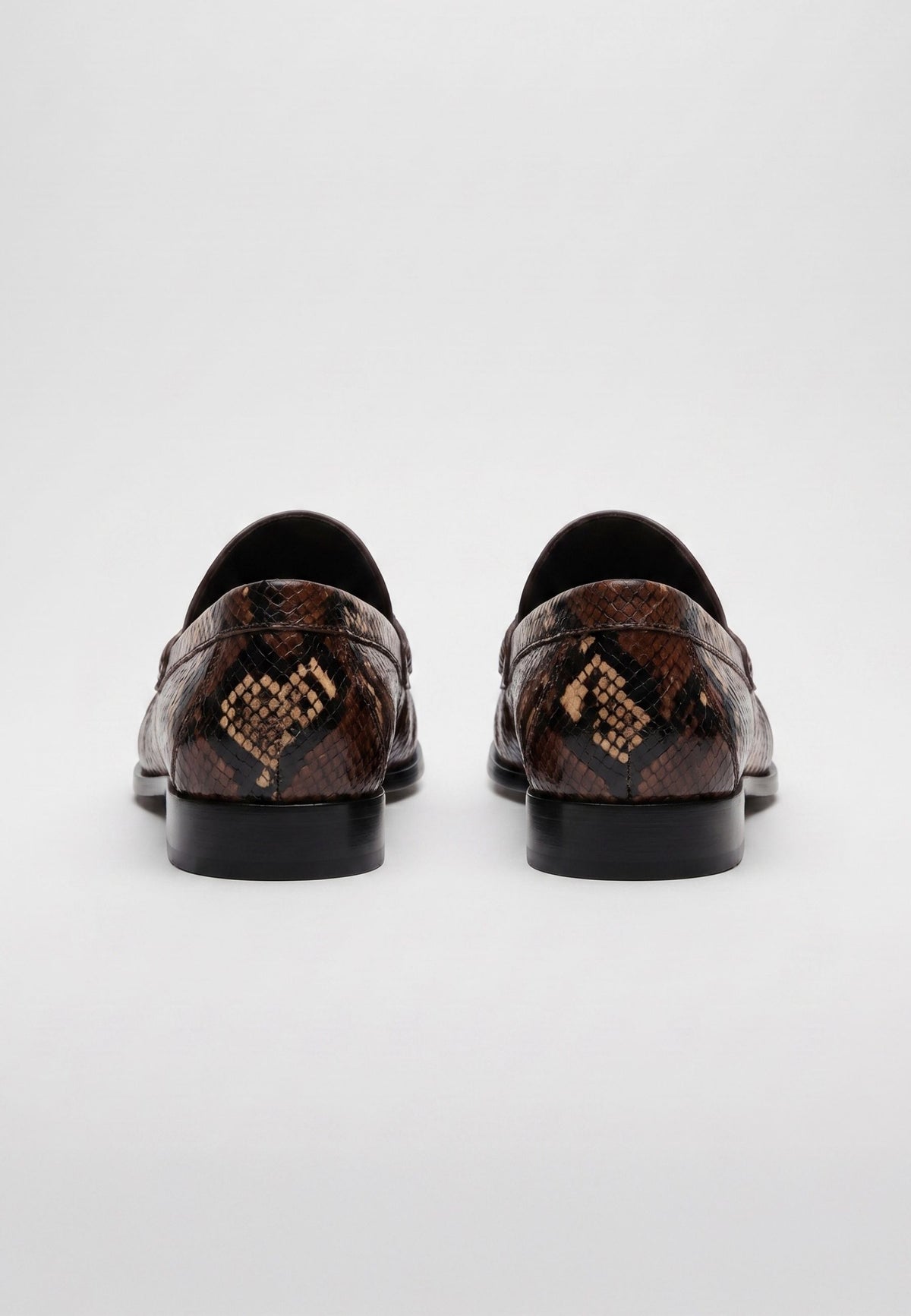 Penny Python Loafers – Brown