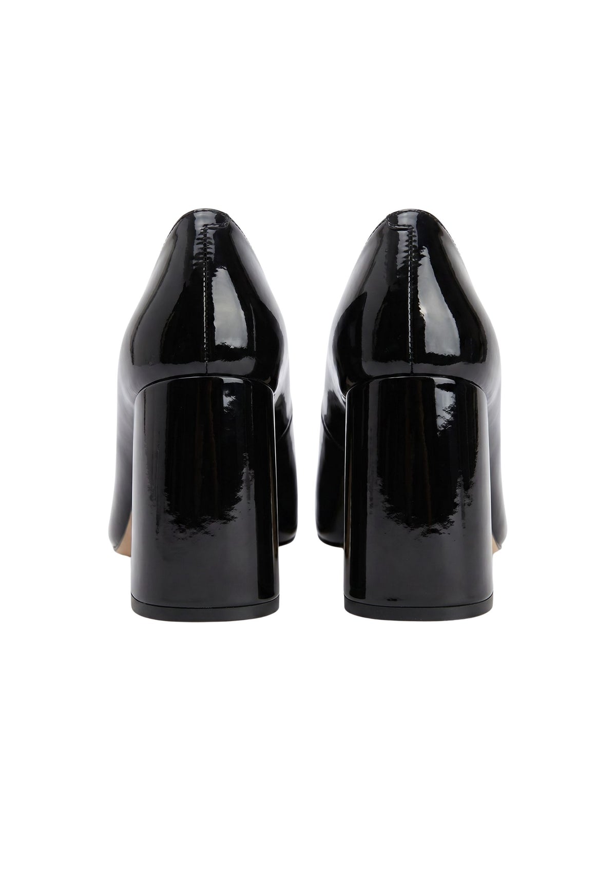 Patent Block Heel Pumps – Black