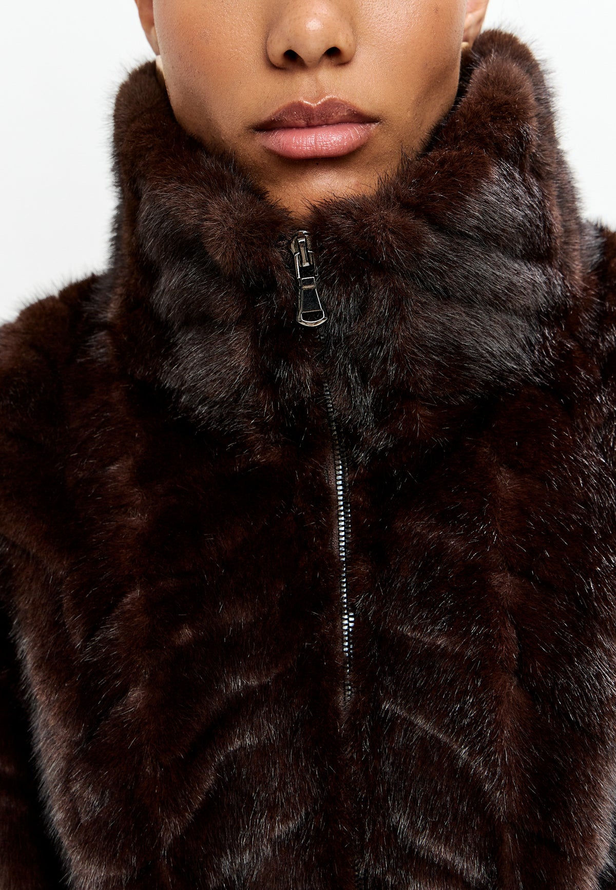 Zip Faux Fur Jacket