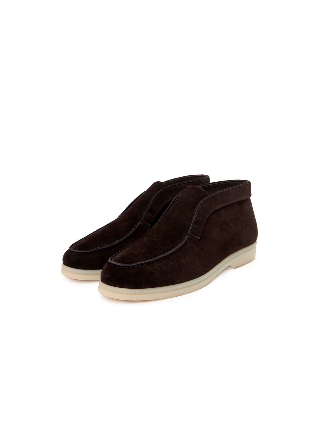 Wool Step High loafers van wol – Donkerbruin