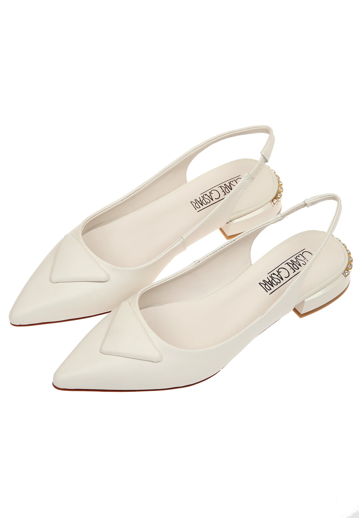 Escarpins Pearl à bride arrière – Beige