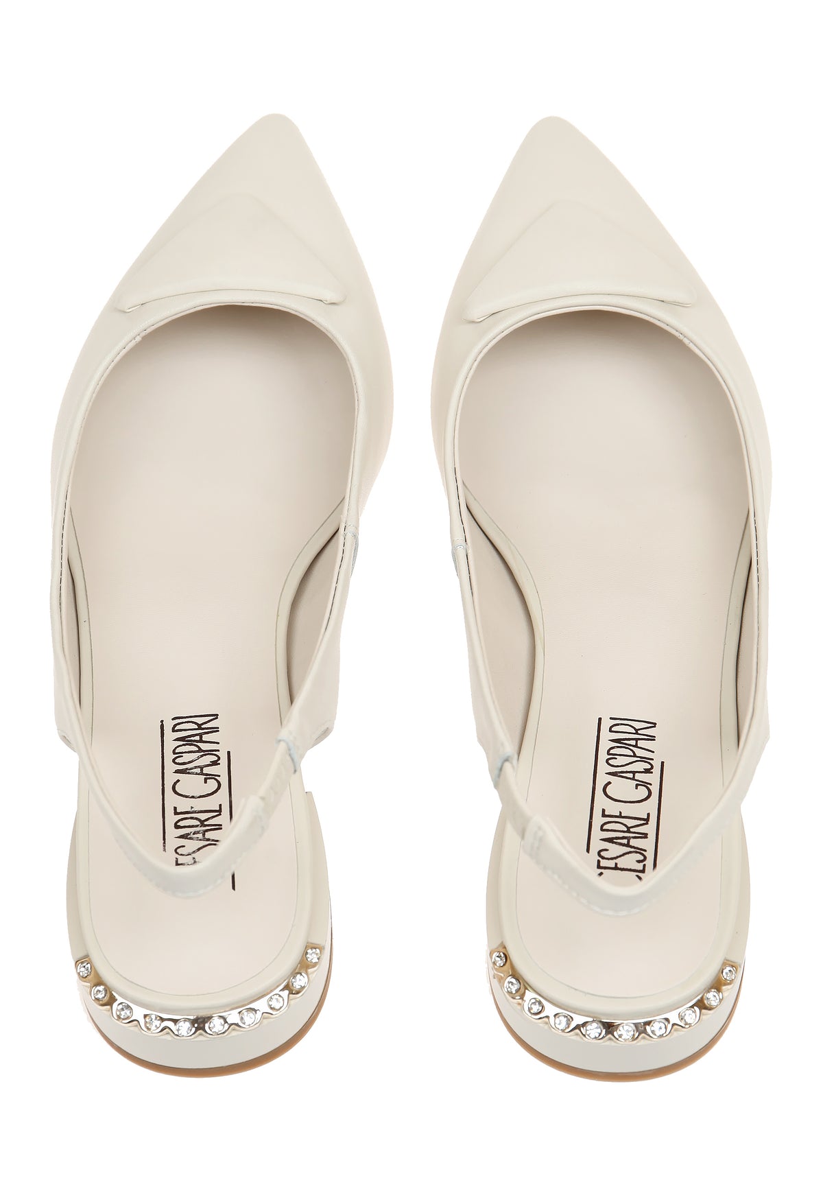 Escarpins Pearl à bride arrière – Beige