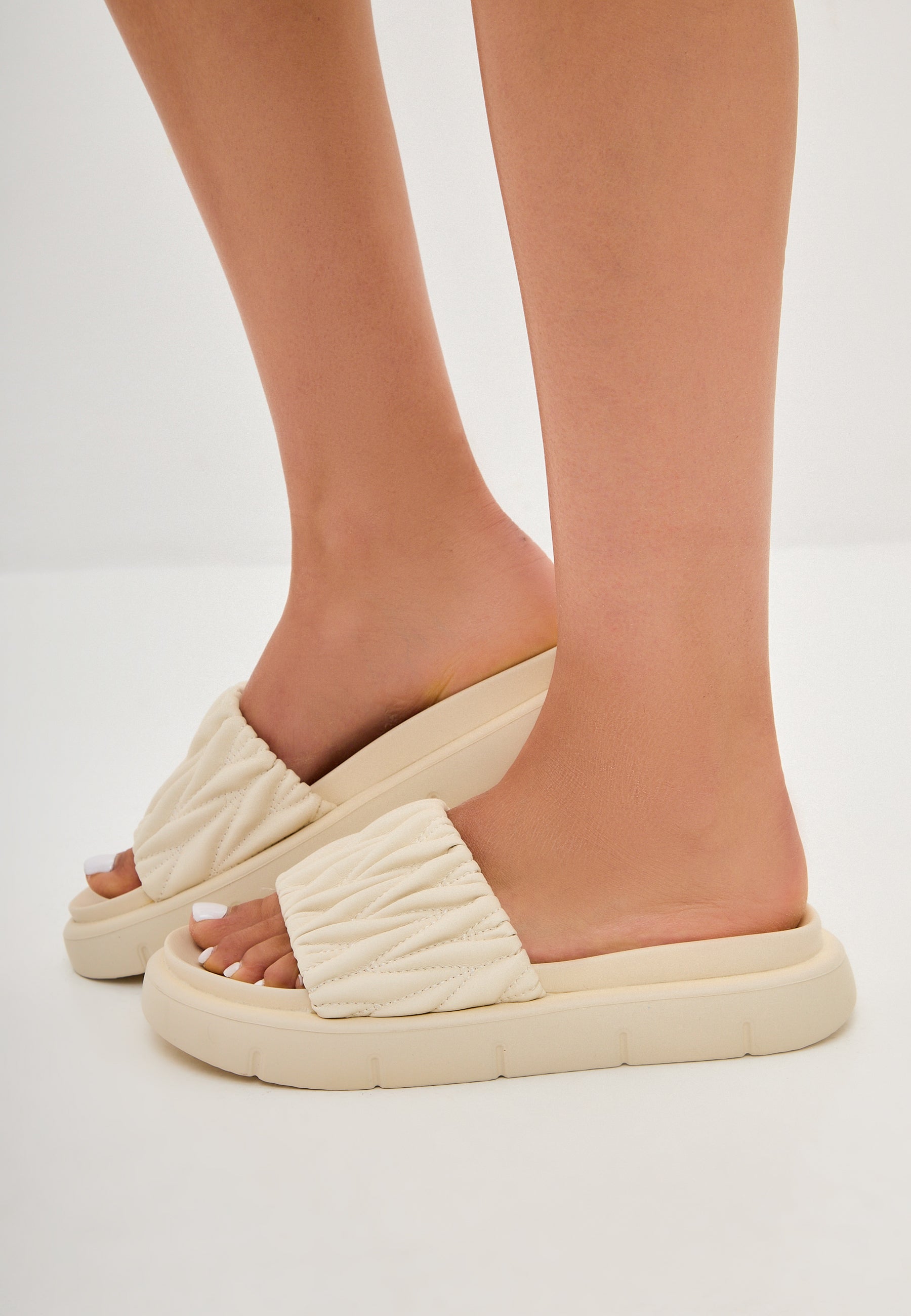 Leather Sandals Mirena - Beige