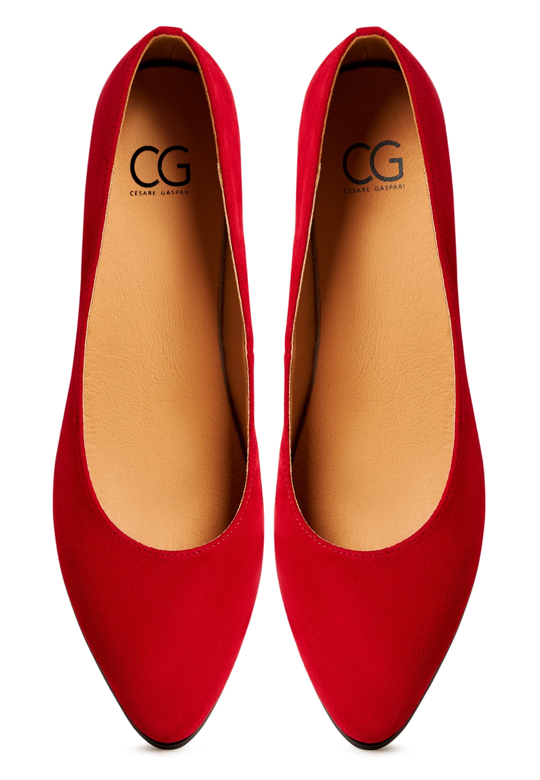 Block Heel Ballerinas Ingrid - Red