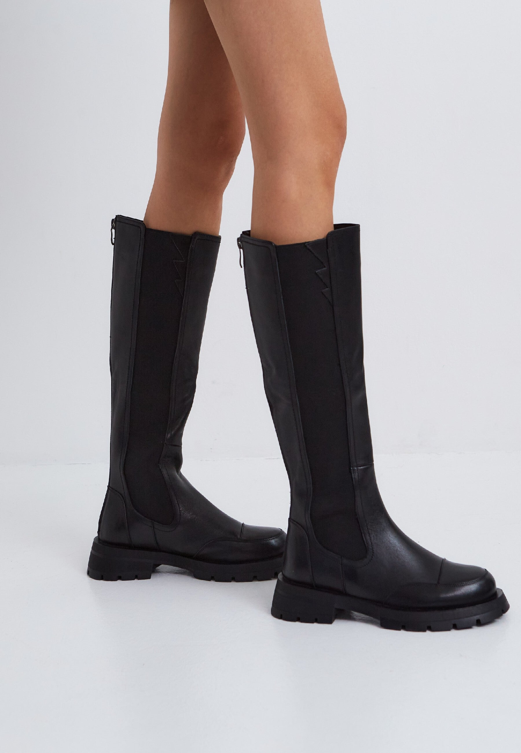 Tall Stretch Panel Boots