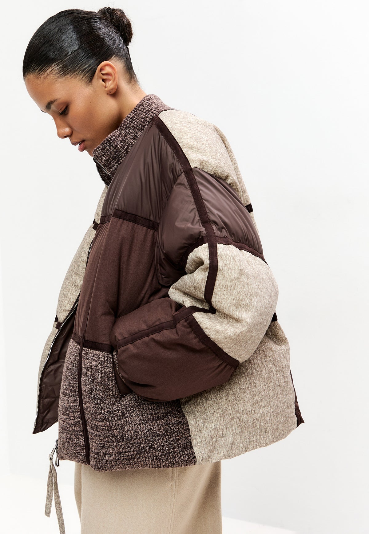 Patch Drift dunjakke – Brun