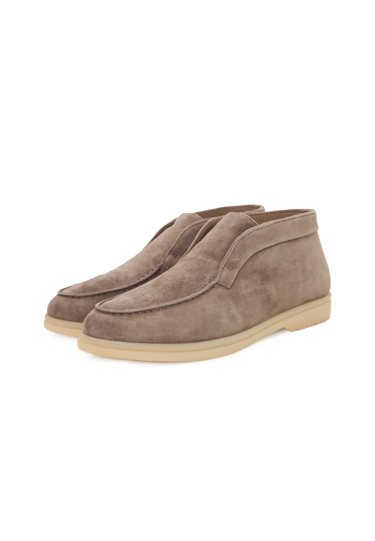 Wool Step High Loafer aus Wolle – Dunkelbeige