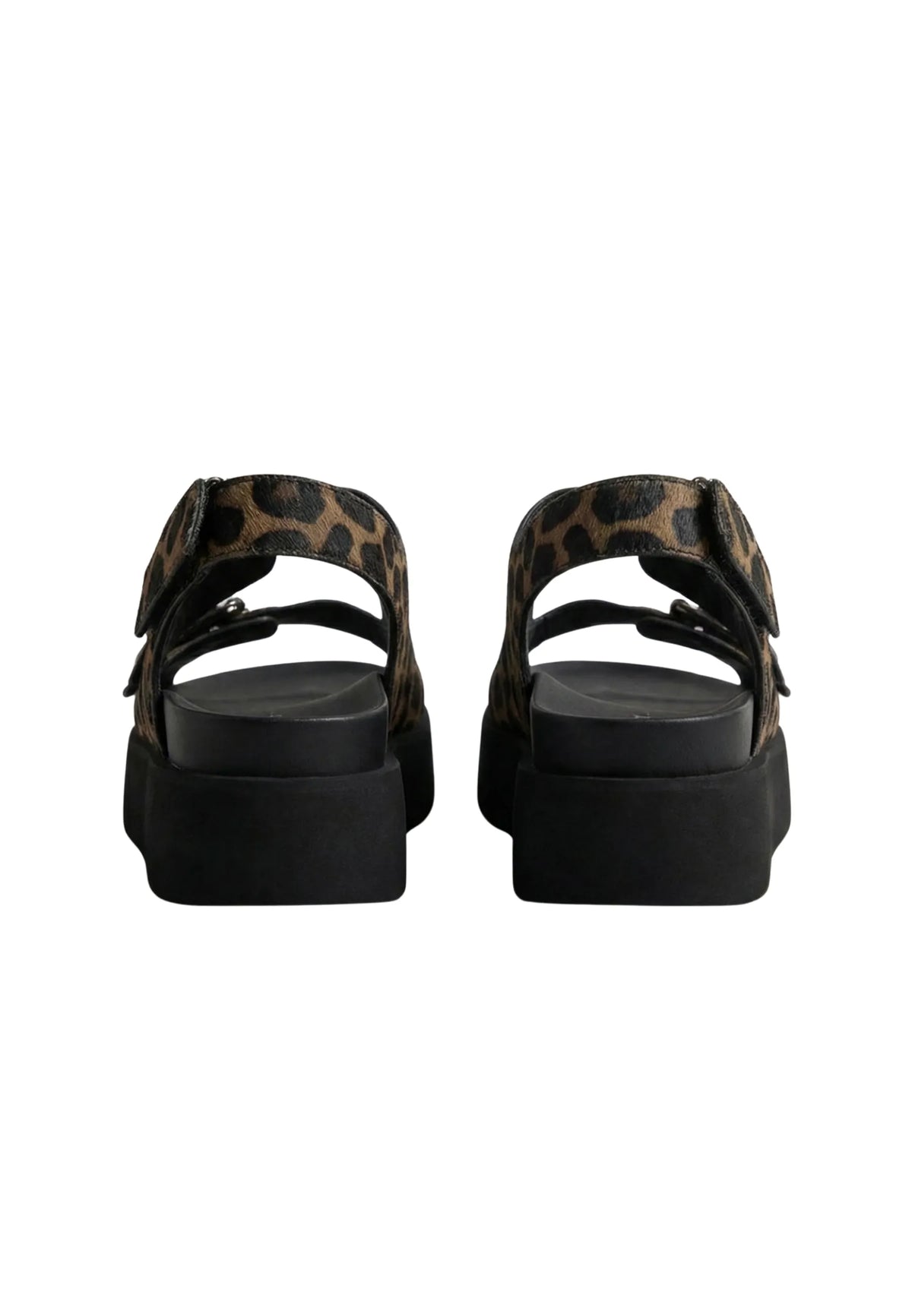 Wild Buckle Platform Sandals – Brown