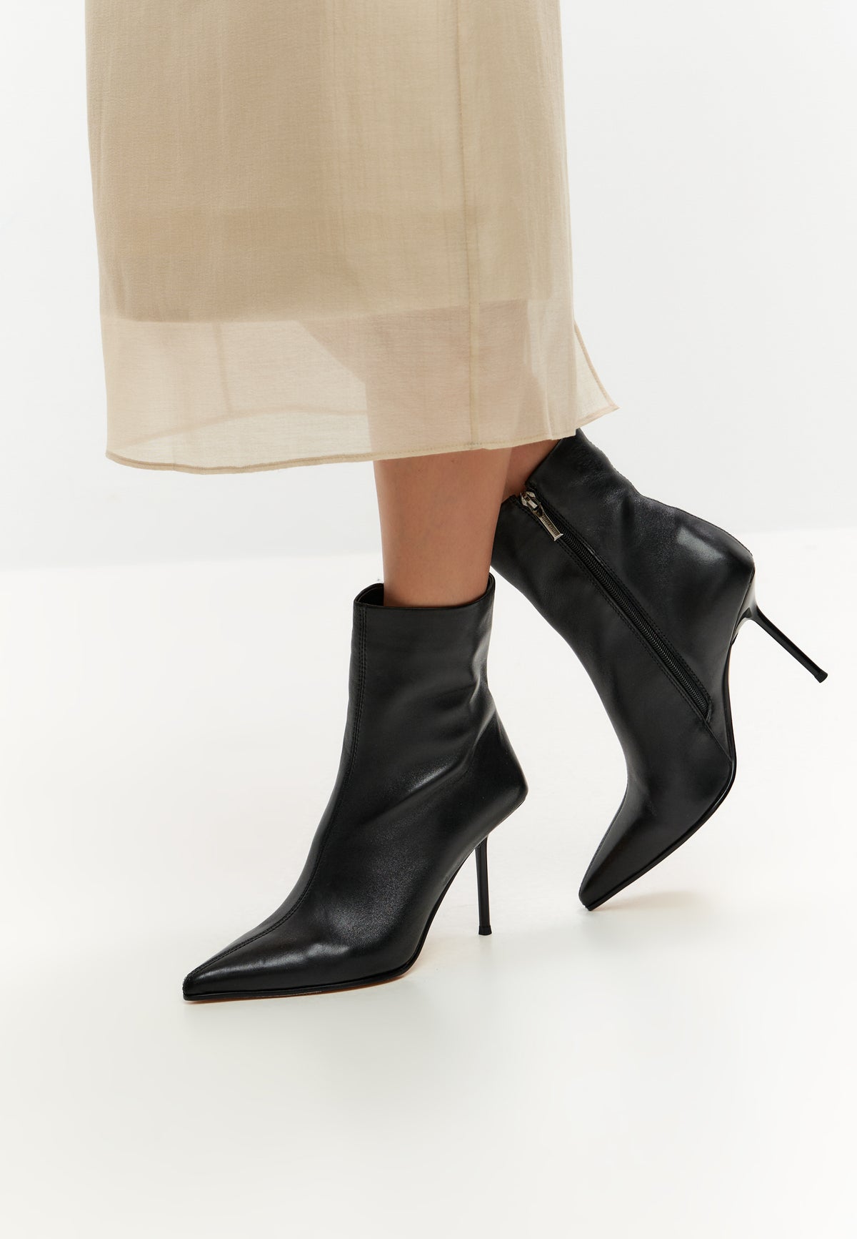 Stiletto Ankle Boots - Black