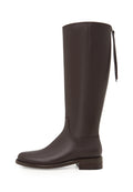 Kniehohe Reitstiefel aus Leder – Schwarz