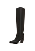 Bottes hautes en cuir – noir