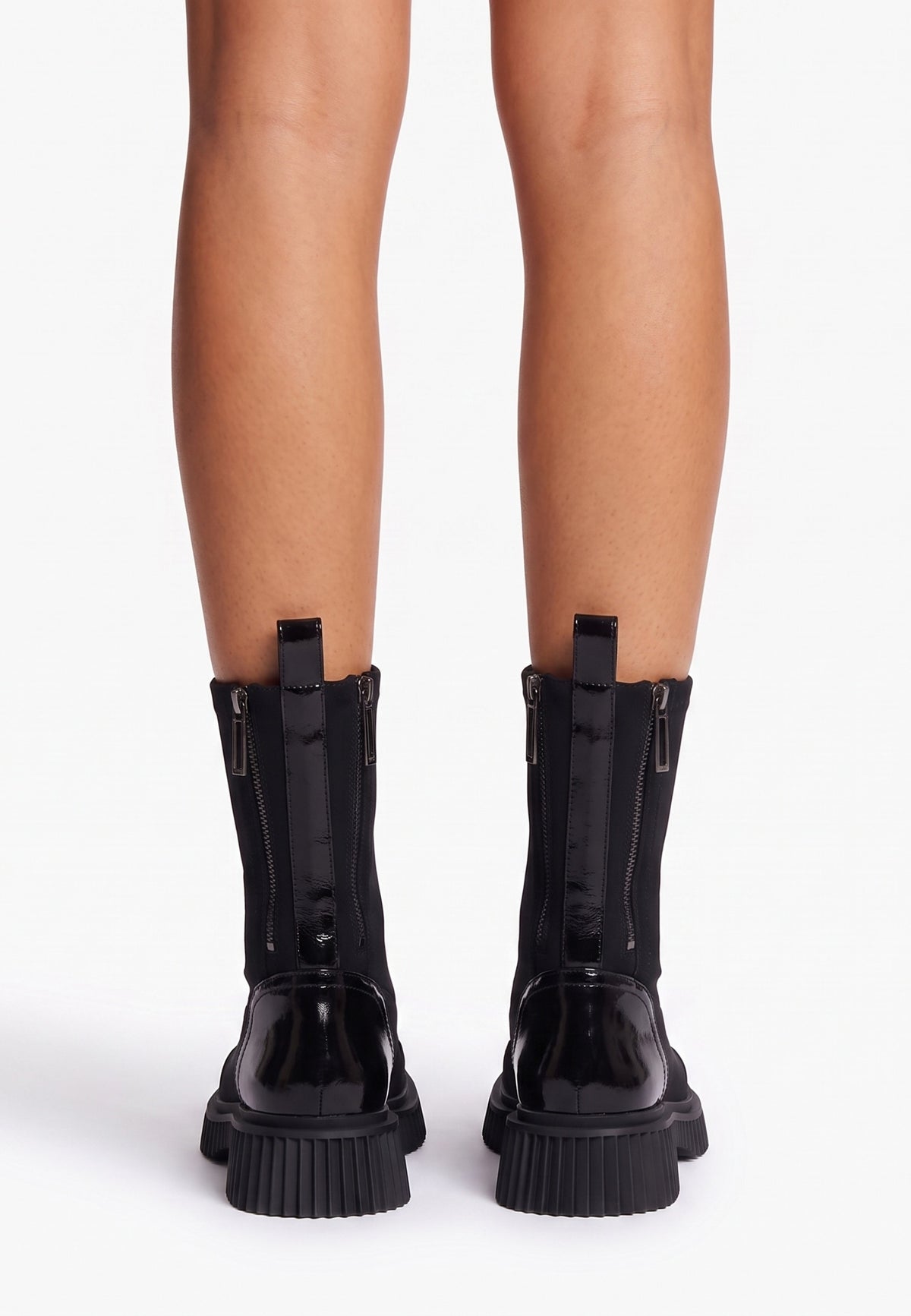 Chelsea boots met plateauzool – Zwart