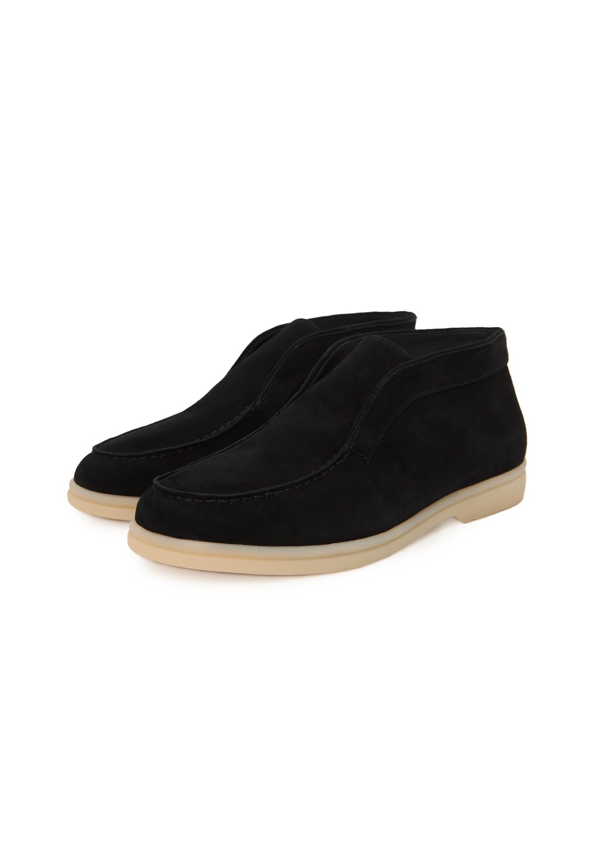 Noir Step Loafer mit hohem Absatz – Schwarz